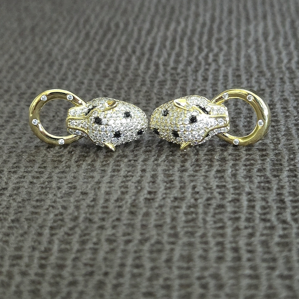 Cote d'Argent Cheetah Grasping Gold💛 Ring⭕️ Earrings - Picture 13 of 16